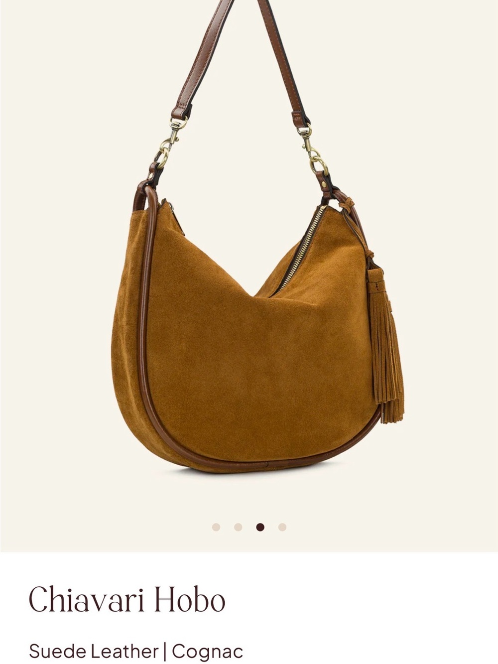 Patricia Nash Suede Leather Chiavari Cognac Tassel Bag see description - Picture 8 of 14